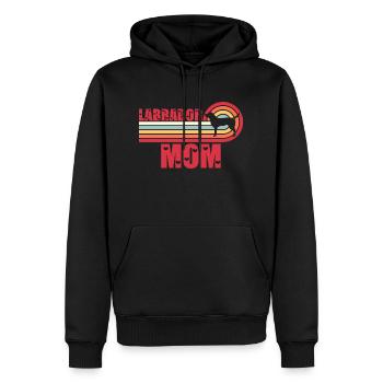 Vintage Retro Labrador Retriever Mother - Men’s Premium Organic Hoodie - black - Front - Nico (187cm)