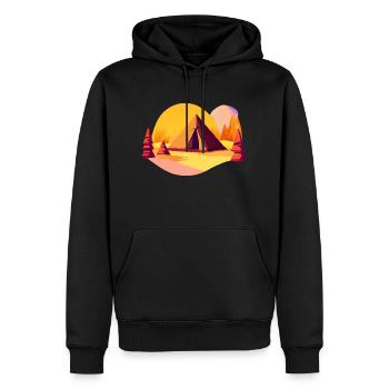 Camping Wohnwagen Camp Geschenk Zelten Wohnmobil - Männer Premium Bio Hoodie - Schwarz - Vorne - Nico (187cm)