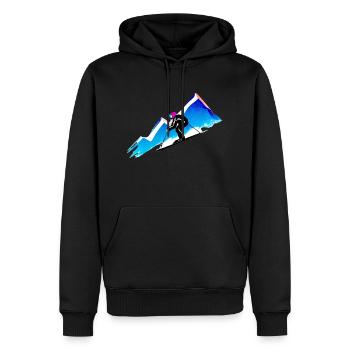 Ski Ski Tenue de ski Ski Design Skifahrer - Sweat à capuche Premium bio Homme - noir - Devant - Nico (187cm)
