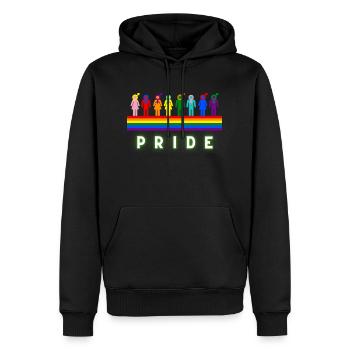 Fierté Rainbow People LGBT Communauté Aimez-vous - Sweat à capuche Premium bio Homme - noir - Devant - Nico (187cm)