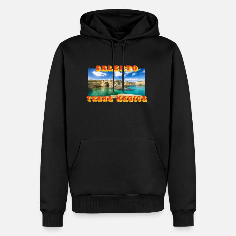 Salento Terra Magica - Männer Premium Bio Hoodie - Schwarz