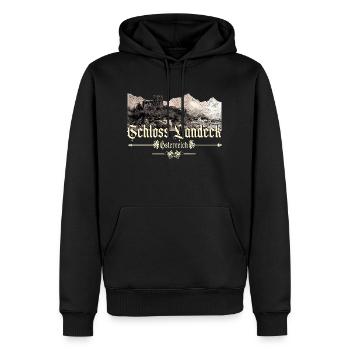 Schloss Landeck - Austria - Sweat à capuche Premium bio Homme - noir - Devant - Nico (187cm)