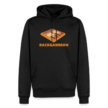 boardgame chess backgammon game night - Männer Premium Bio Hoodie - Schwarz - Vorne - Nico (187cm)