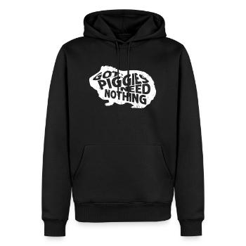 Got Piggies, Need Nothing Cavy Lover Guniea Pig Ro - Men’s Premium Organic Hoodie - black - Front - Nico (187cm)
