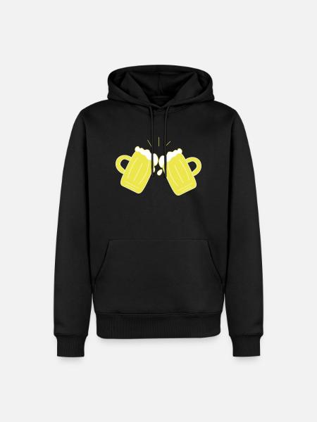 Bierkrug, Prost - Männer Premium Bio Hoodie - Schwarz
