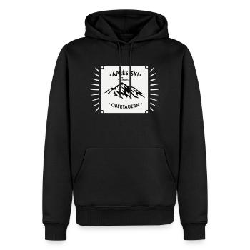 Après-Ski Obertauern - Männer Premium Bio Hoodie - Schwarz - Vorne - Nico (187cm)