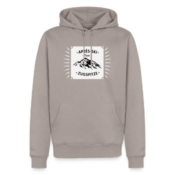 Après-Ski Zugspitze - Sweat à capuche Premium bio Homme - taupe - Devant - Nico (187cm)