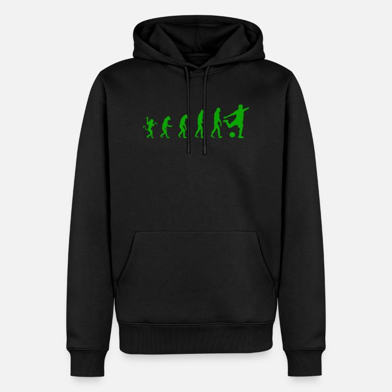 Fussball Evolution Sport - Männer Premium Bio Hoodie - Schwarz