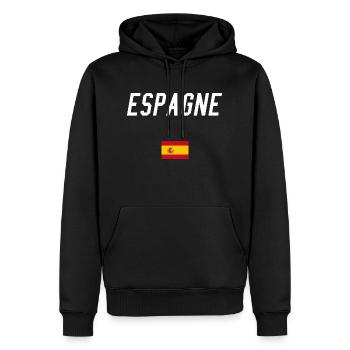 espagne - Sweat à capuche Premium bio Homme - noir - Devant - Nico (187cm)
