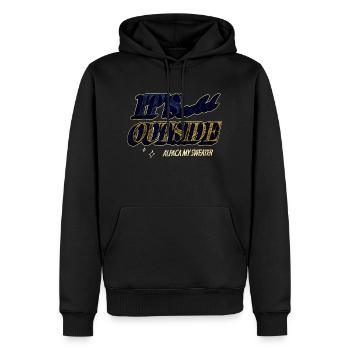 Idée cadeau Happy Bodybuilder Fun Père Noël mignon - Sweat à capuche Premium bio Homme - noir - Devant - Nico (187cm)