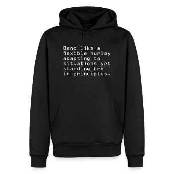Hurling - Sweat à capuche Premium bio Homme - noir - Devant - Nico (187cm)