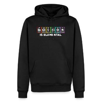 Inklusion ist elementar LGBT-Flagge Gay Pride Month - Männer Premium Bio Hoodie - Schwarz - Vorne - Nico (187cm)