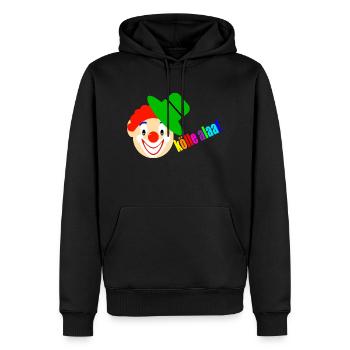 Clown dit kölle alaaf - Sweat à capuche Premium bio Homme - noir - Devant - Nico (187cm)