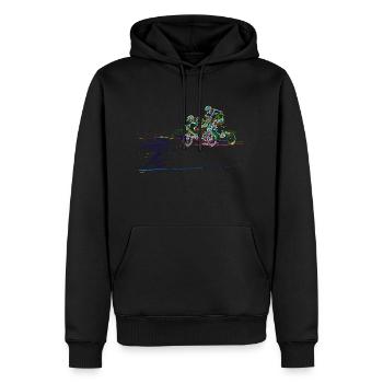 BMX - Männer Premium Bio Hoodie - Schwarz - Vorne - Nico (187cm)