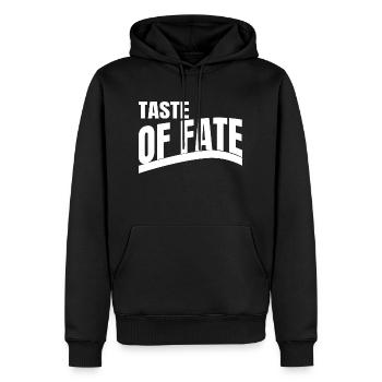 Citations drôles de blagues de conception culinaire - Sweat à capuche Premium bio Homme - noir - Devant - Nico (187cm)
