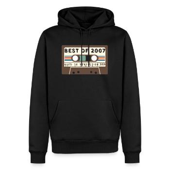 Das Beste aus 2007 - Männer Premium Bio Hoodie - Schwarz - Vorne - Nico (187cm)