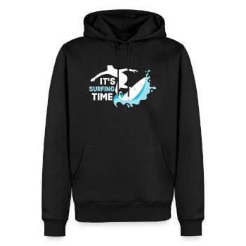 It's Surfing Time Summer Surfer Surfboard - Männer Premium Bio Hoodie - Schwarz - Vorne - Nico (187cm)