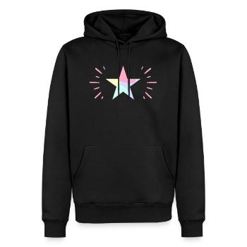 Étoile brillante pastel - ApriNoeScor - Sweat à capuche Premium bio Homme - noir - Devant - Nico (187cm)