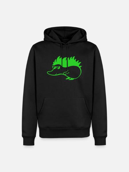 Hérisson cool 1 - Sweat à capuche Premium bio Homme - noir