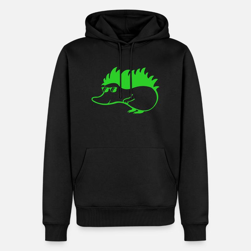 cool igel 1 - Männer Premium Bio Hoodie - Schwarz