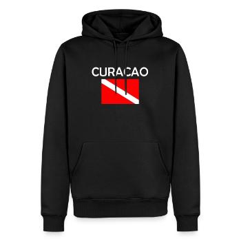 Drapeau de plongée Curaçao - Plongée sous-marine - Plongée sous-marine - Tauchen - Sweat à capuche Premium bio Homme - noir - Devant - Nico (187cm)