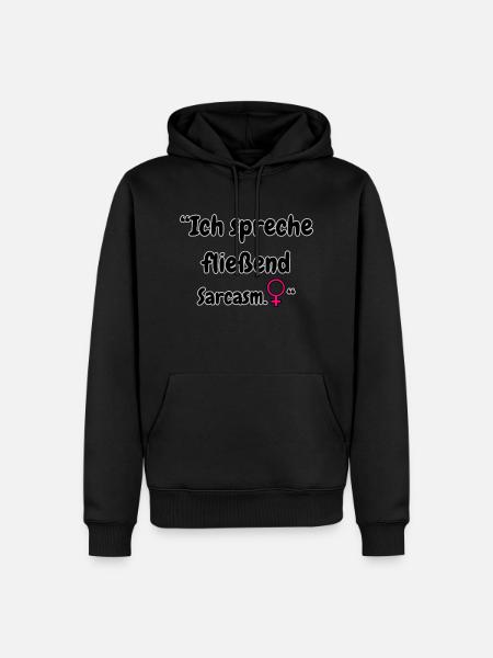 "I speak sarcasm" - Men’s Premium Organic Hoodie - black