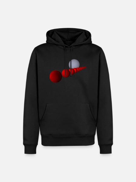 Shirt mit Kugelreihe - Männer Premium Bio Hoodie - Schwarz