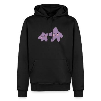 Étoile de la fratrie - Sweat à capuche Premium bio Homme - noir - Devant - Nico (187cm)