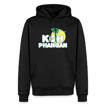 Koh Phangan Mondinsel - Männer Premium Bio Hoodie - Schwarz - Vorne - Nico (187cm)