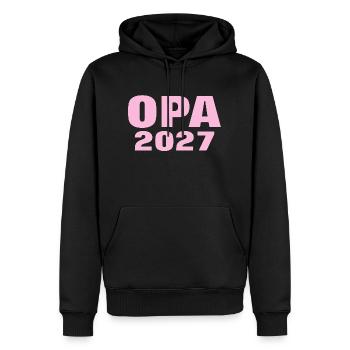 2027 Grand-père Petit-fils Petite-fille Naissance Bébé Grossesse - Sweat à capuche Premium bio Homme - noir - Devant - Nico (187cm)