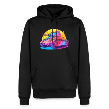 Colorful Tank - Art Tank - Männer Premium Bio Hoodie - Schwarz - Vorne - Nico (187cm)