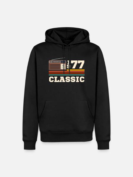 Anniversary 1977 retro classic - Men’s Premium Organic Hoodie - black