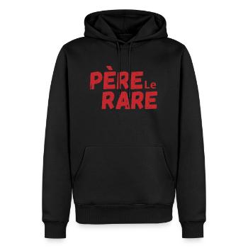 Seltene Perle Papa - Papa Geschenkidee - Männer Premium Bio Hoodie - Schwarz - Vorne - Nico (187cm)