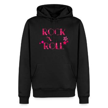 ROCK 'N ROLL - Men’s Premium Organic Hoodie - black - Front - Nico (187cm)