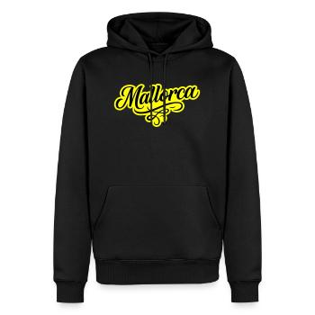 Mallorca Ornament - Männer Premium Bio Hoodie - Schwarz - Vorne - Nico (187cm)