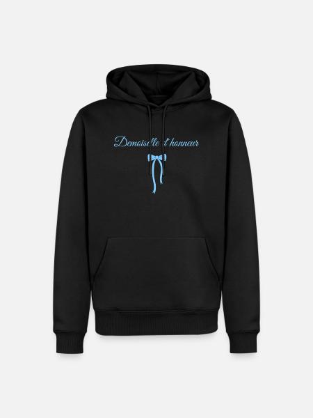 Blue Bow Bridesmaid - Men’s Premium Organic Hoodie - black