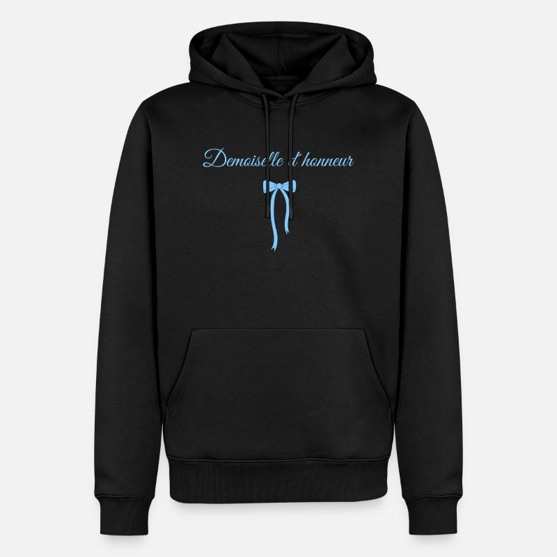 Demoiselle d’honneur noeud bleu - Sweat à capuche Premium bio Homme - noir