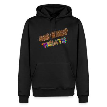GÂTERIES DE BONBONS AU CUL - Sweat à capuche Premium bio Homme - noir - Devant - Nico (187cm)