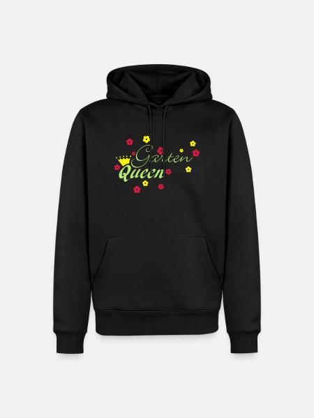 Gartenqueen - Männer Premium Bio Hoodie - Schwarz