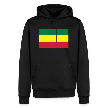Reggae - Men’s Premium Organic Hoodie - black - Front - Nico (187cm)