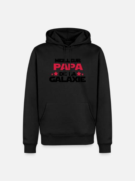 meilleur papa - Sweat à capuche Premium bio Homme - noir