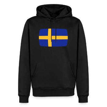 Drapeau Suède Suède Sverige drapeau suédois - Sweat à capuche Premium bio Homme - noir - Devant - Nico (187cm)