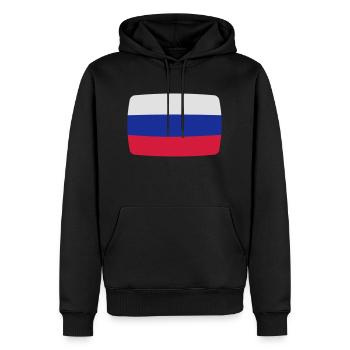 Russland Fahne Russland Flagge Россия Rossijskaja - Männer Premium Bio Hoodie - Schwarz - Vorne - Nico (187cm)