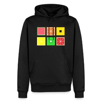 DIGITAL - FRUIT fruit Pixel - Sweat à capuche Premium bio Homme - noir - Devant - Nico (187cm)