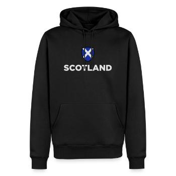Nationalflagge von Schottland - Männer Premium Bio Hoodie - Schwarz - Vorne - Nico (187cm)