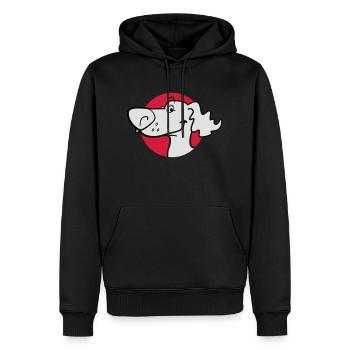 TIN - Sweat à capuche Premium bio Homme - noir - Devant - Nico (187cm)
