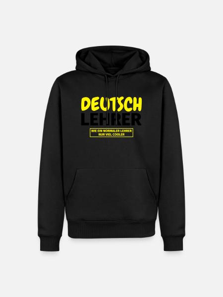 Deutschlehrer Geschenk - Männer Premium Bio Hoodie - Schwarz