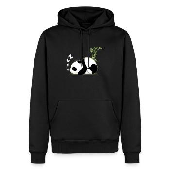 panda - Sweat à capuche Premium bio Homme - noir - Devant - Nico (187cm)