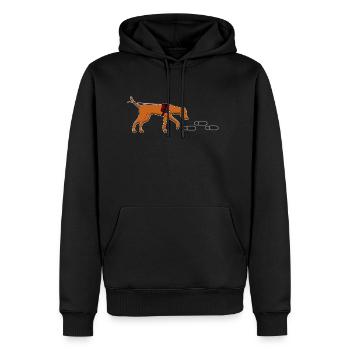 Mantrailing Vizsla - Sweat à capuche Premium bio Homme - noir - Devant - Nico (187cm)