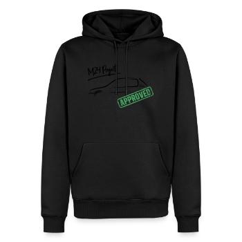 Projekt 205 m24 - Männer Premium Bio Hoodie - Schwarz - Vorne - Nico (187cm)